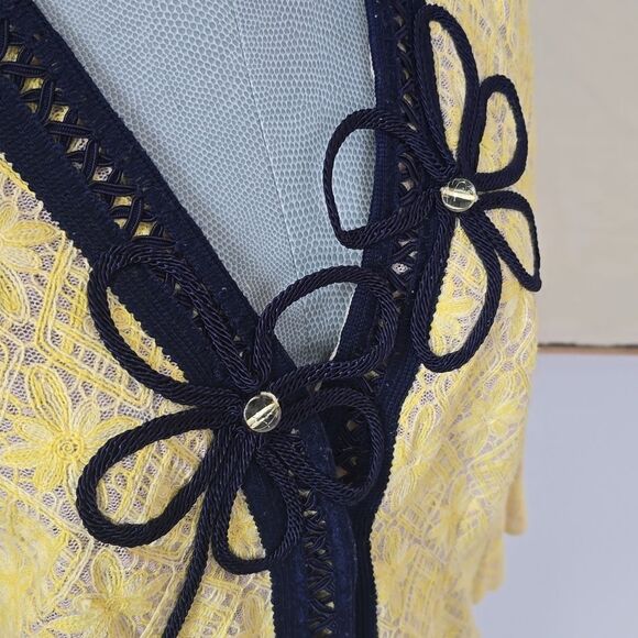 Fielel Flower | Midnight Daisy Lace Cardigan - Picture 3 of 9